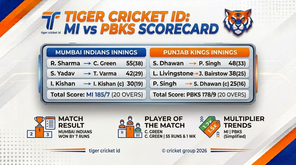 mumbai indians vs punjab kings match scorecard